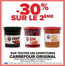 Carrefour Market CARREFOUR ORIGINAL Sur toutes les confitures offre