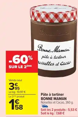 Carrefour Market BONNE MAMAN Pâte à tartiner offre
