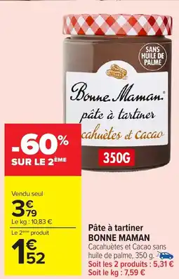 Carrefour Market BONNE MAMAN Pâte à tartiner offre
