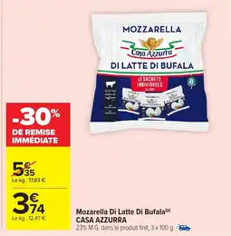 Carrefour Market CASA AZZURRA Mozarella Di Latte Di Bufala offre