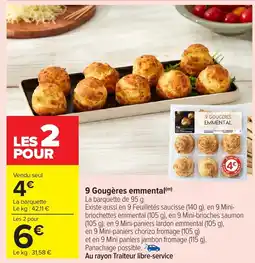 Carrefour Market 9 Gougères emmental offre
