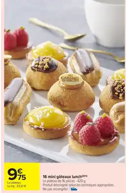 Carrefour Market 16 mini gâteaux lunch offre