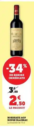 U Express BLAISSAC Bordeaux AOP Rouge offre