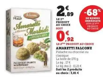 Super U AMARETTI FALCONE offre