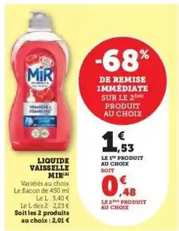 U Express MIR Liquide vaisselle offre