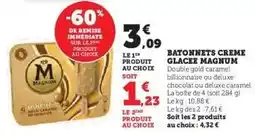 U Express MAGNUM Batonnets creme glacee offre