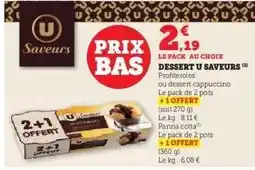 U Express U SAVEURS Dessert offre