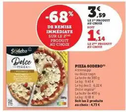Super U Pizza Sodebo offre