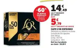 Super U CAFE L'OR ESPRESSO offre