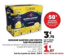 Hyper U Boisson gazeuse aux fruits San Pellegrino offre