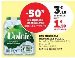 Super U Eau Minérale Naturelle Volvic offre