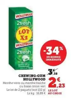 Hyper U HOLLYWOOD Chewing-gum offre