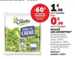 Super U Salade Les Crudettes offre