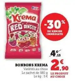 Super U BONBONS KREMA offre