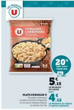 Super U Plats Surgelés U offre