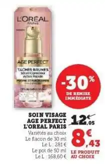 Super U Soin Visage Age Perfect L'Oreal Paris offre