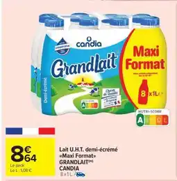Carrefour Market Lait U.H.T. demi-écrémé Maxi Format offre