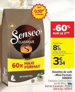 Carrefour Market Dosettes de café Maxi Format SENSEO offre