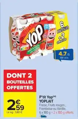 Carrefour Market P’tit Yop YOPLAIT offre