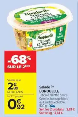 Carrefour Market Salade Bonduelle offre