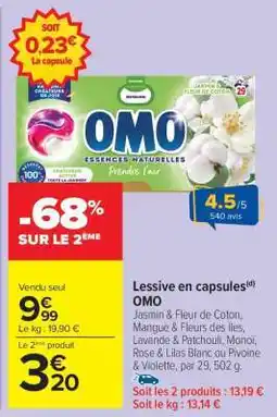 Carrefour Market Lessive en capsules OMO offre
