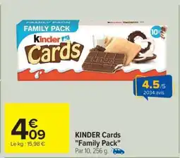 Carrefour KINDER Cards Family Pack offre
