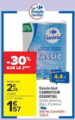 Carrefour Market Essuie-tout CARREFOUR ESSENTIAL offre