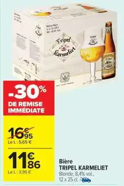 Carrefour Market Bière Tripel Karmeliet offre