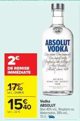 Carrefour Market Vodka Absolut offre