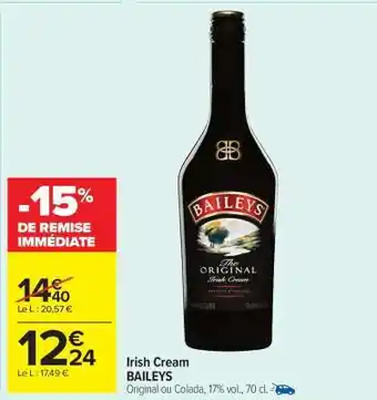 Carrefour Market Irish cream BAILEYS offre