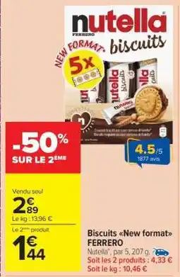 Carrefour Market Biscuits New format FERRERO offre