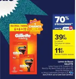 Carrefour LAMES DE RASOIR “GILLETTE” offre