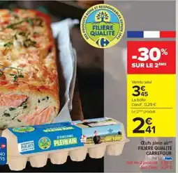 Carrefour Œufs plein air(n) FILIÈRE QUALITÉ CARREFOUR offre