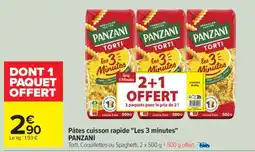 Carrefour Pâtes cuisson rapide Les 3 minutes PANZANI offre