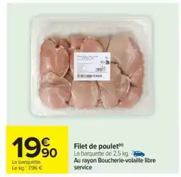 Carrefour FILET DE POULET offre