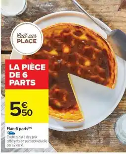 Carrefour Flan 6 parts offre