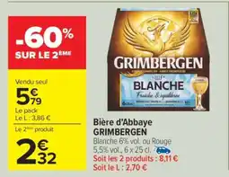 Carrefour Bière d'Abbaye GRIMBERGEN offre