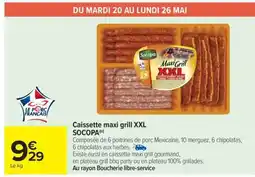 Carrefour Caissette maxi grill XXL SOCOPA offre