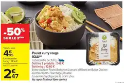 Carrefour Poulet curry rouge offre