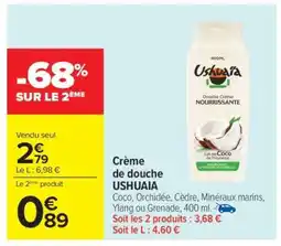 Carrefour Crème de douche USHUAIA offre