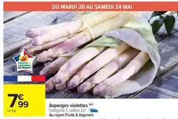 Carrefour Asperges violettes offre