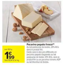 Carrefour Pecorino pepato fresco offre