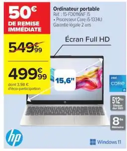 Carrefour Ordinateur portable offre