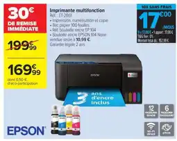 Carrefour Imprimante multifonction Epson ET-2861 offre