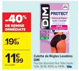 Carrefour Culotte de Règles Lavables DIM offre