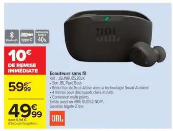 Carrefour Écouteurs sans fil offre