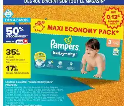 Carrefour Pampers Baby-Dry Maxi Economy Pack offre