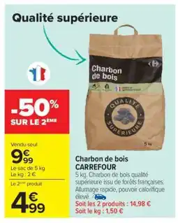 Carrefour Charbon de bois CARREFOUR offre