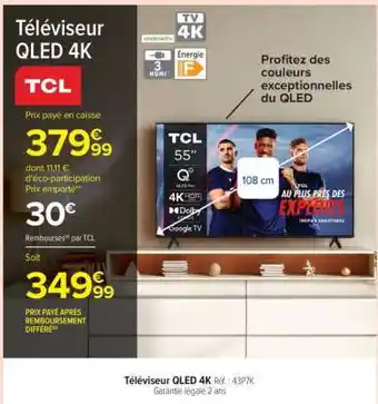 Carrefour Téléviseur QLED 4K offre