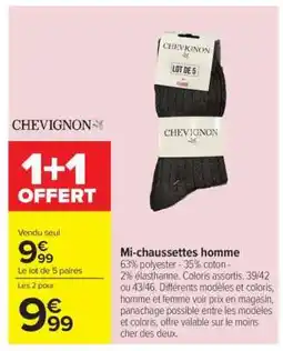 Carrefour Mi-chaussettes homme offre